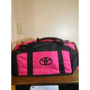 Toyota Duffel Bag Pink Black Gym Travel Gear Bag Embroidered Logo Canvas Small